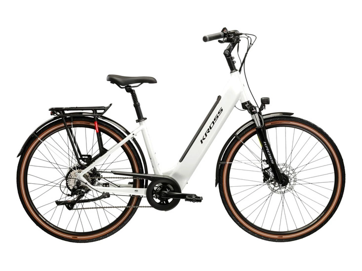 Rower elektryczny trekkingowy Kross Trans Hybrid 1.0 522 Wh 2025 perła