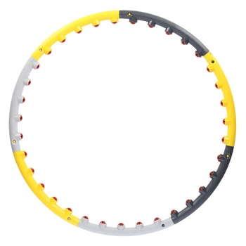 Hula hop masujący z magnesami HMS HHP005 85cm szary / żółty