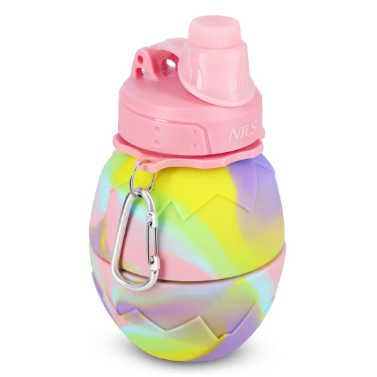 Bidon silikonowy składany NILS NC4102 700 ml różowy