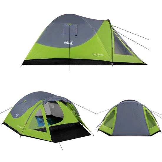 Namiot kempingowy NILS CAMP NC6006 zielony / szary 4 - osobowy