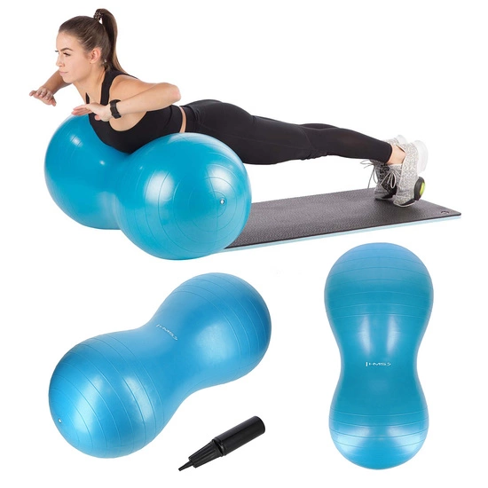 Piłka gimnastyczna orzeszek HMS YP05 niebieska