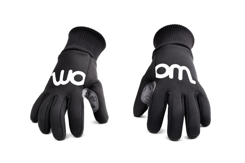Rękawiczki ocieplane rowerowe dziecięce woom WARM Tens black
