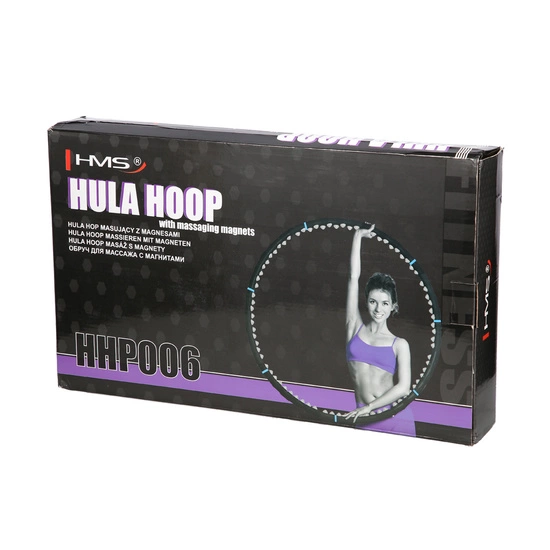 Hula hop masujący z magnesami HMS HHP006 98cm czarny / niebieski