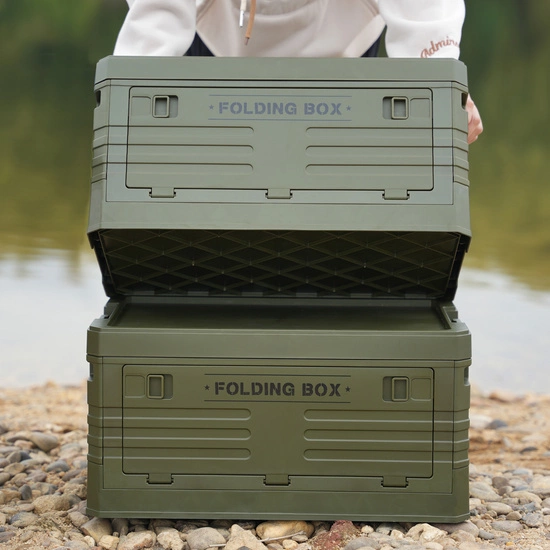 Składana skrzynia kempingowa z pokrywą NILS CAMP NCB4001 50L