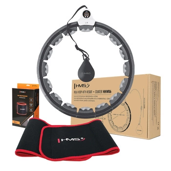 Hula hop z piłką grawitacyjną, licznikiem i pasem HMS HHW06 black
