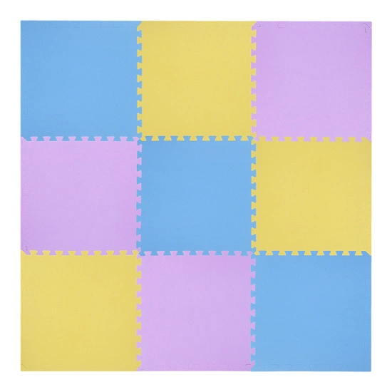 Mata puzzle ONE FITNESS MP10 MULTIPACK 10 mm żółto - niebiesko - fioletowy