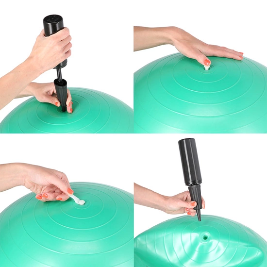 Piłka gimnastyczna HMS YB01 75 cm lazurowa