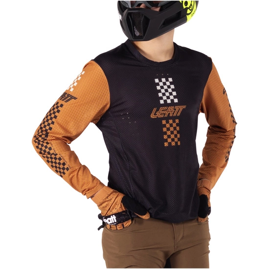 Koszulka rowerowa dziecięca LEATT Jersey MTB Gravity 4.0 Junior rust