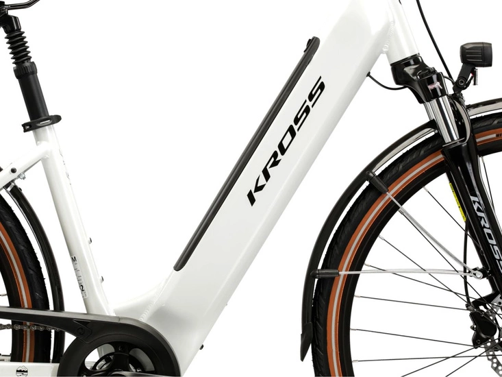 Rower elektryczny trekkingowy Kross Trans Hybrid 1.0 522 Wh 2025 perła