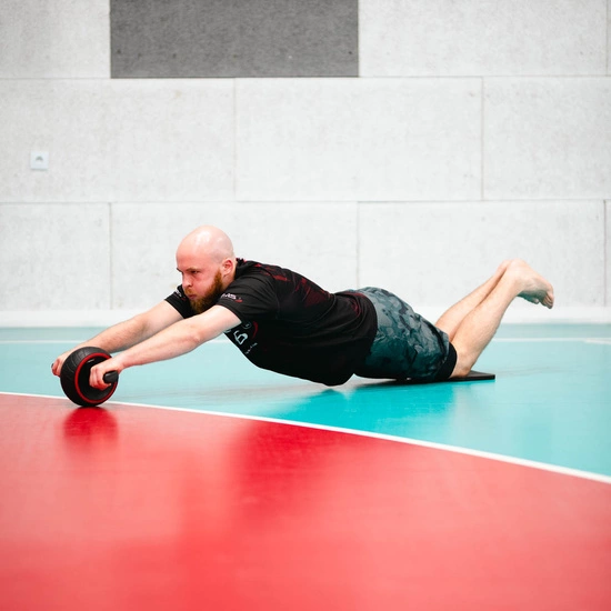 Wałek z matą do ćwiczeń mięśni HMS WA14 czarny