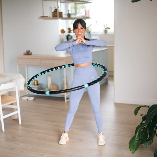 Hula hop masujący z magnesami HMS HHP006 98cm czarny / niebieski