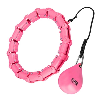 Hula hop z obciążnikiem ONE FITNESS OHA02 różowy