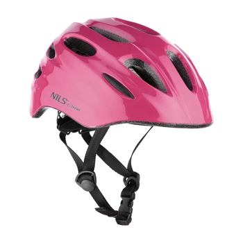 Kask rowerowy dziecięcy NILS EXTREME MTW01 Led różowy