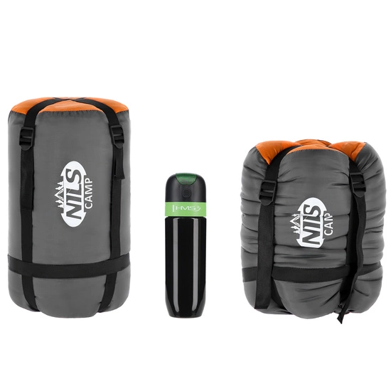 Śpiwór NILS CAMP NC2008 L szaro - pomarańczowy
