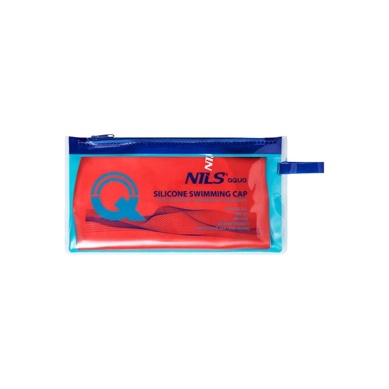 Czepek do pływania NQC dots NILS AQUA czerwony
