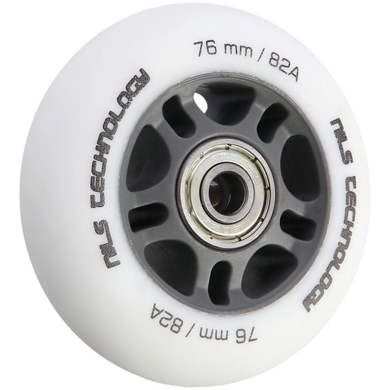 Zestaw kółek z łożyskami do rolek PU 76 x 24 82a NILS EXTREME białych