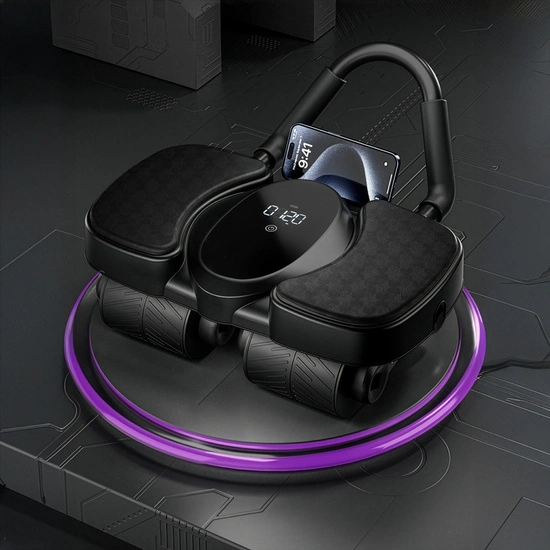 Automatyczne koło do ćwiczeń mięśni brzucha z podparciem i wyświetlaczem HMS KA40