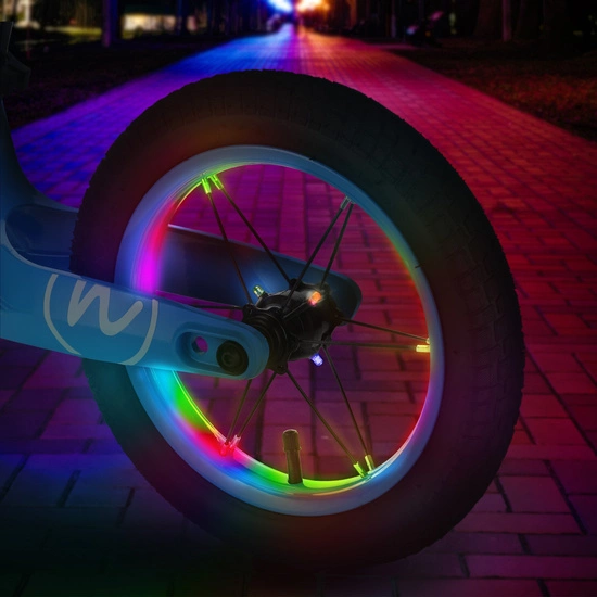 Rowerek dziecięcy biegowy 12" NILS FUN RB901 LED niebieski