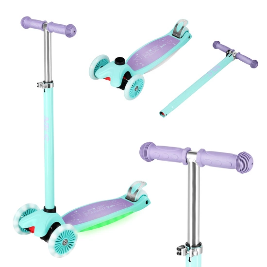 Hulajnoga dziecięca led NILS FUN HLB1310 fioletowy