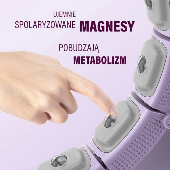 Hula hop z magnesami, obciążnikiem i licznikiem HMS HHM14 fioletowy