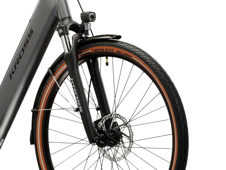 Rower elektryczny trekkingowy Kross Trans Hybrid 1.0 522 Wh 2025 szary