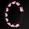 Hula hop z wypustkami, obciążnikiem i pasem HMS HHW11 jasnoróżowy + BR163 czarny