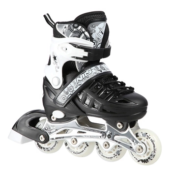Łyżworolki dziecięce / młodzieżowe 4w1 NILS EXTREME NH10905 czarny / biały