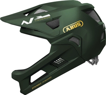 Kask rowerowy dziecięcy fullface ABUS YouDrop FF S moss green