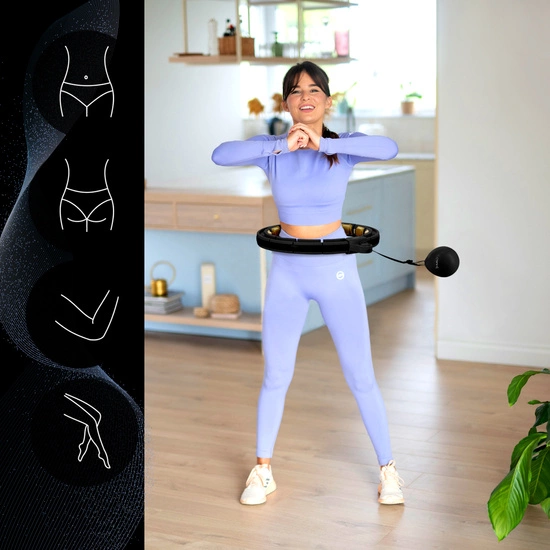 Hula hop z licznikiem HMS HHM13 NEW czarny / złoty