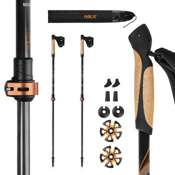 Kije Nordic Walking z włókna węglowego NILS NW8613