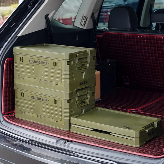 Składana skrzynia kempingowa z pokrywą NILS CAMP NCB4001 50L