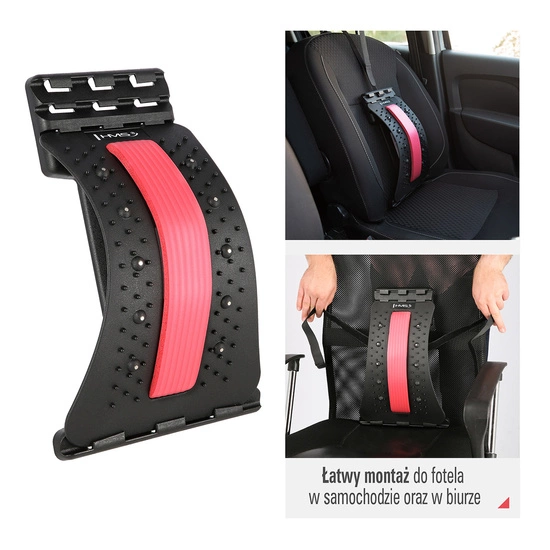 Przyrząd do rozciągania pleców z magnesami HMS PRP02 czerwony