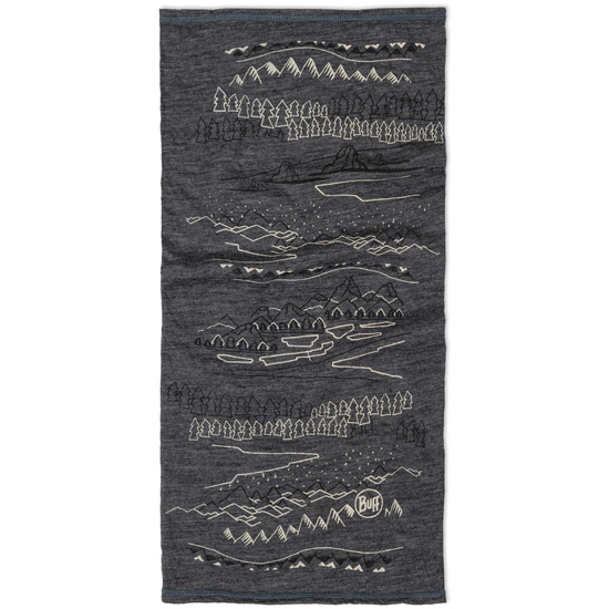 Bandana BUFF Merino Lightweight Prints Eirik Grey