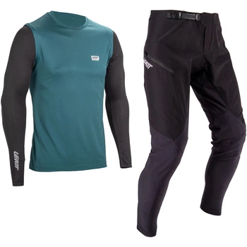 Komplet rowerowy koszulka + spodnie LEATT Ride Kit MTB 1.0 teal