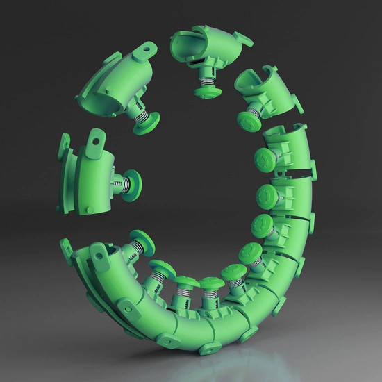 Hula hop z wypustkami, obciążnikiem i pasem HMS HHW01 green