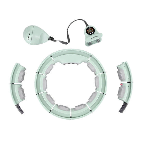 Hula hop z magnesami, obciążnikiem i licznikiem HMS HHM13 zielony
