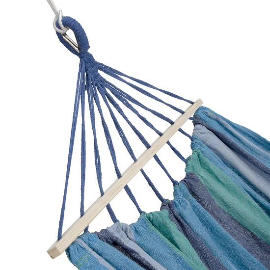 Hamak z drewnianą belka 70cm NILS CAMP NC9004 niebieski-ciemnoniebieski