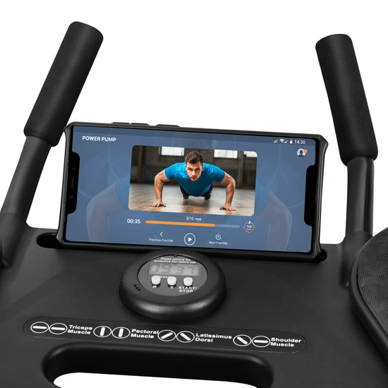 Deska do ćwiczeń mięśni brzucha i pompek z linkami 3w1 HMS DBP02 czarna