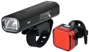 Zestaw lampek rowerowych Prox Aero III Set 400 lm + Apus 40 lm