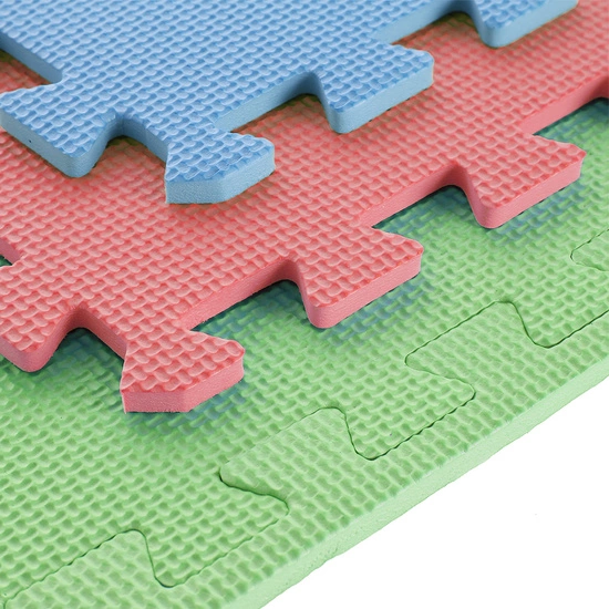 Mata puzzle ONE FITNESS MP10 MULTIPACK 10 mm zielono - niebiesko - czerwona