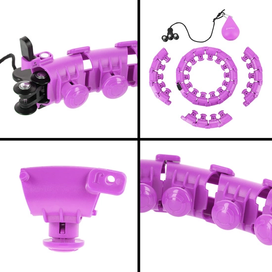 Hula hop z wypustkami i obciążnikiem HMS HHW12 fioletowy