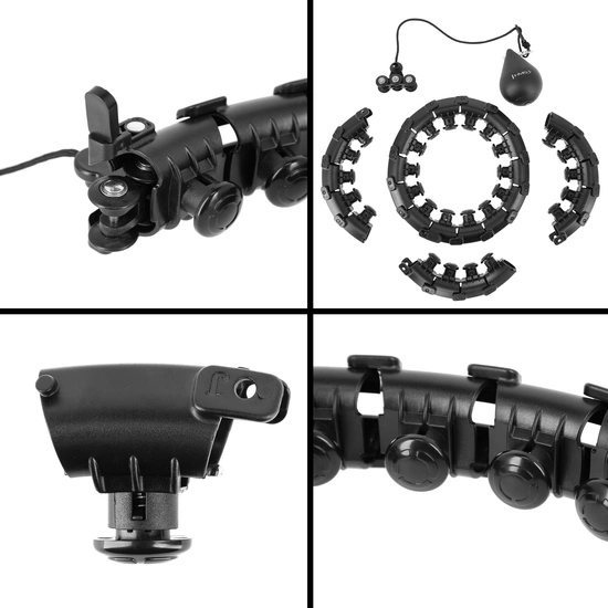 Hula hop z wypustkami i obciążnikiem HMS HHW12 czarny