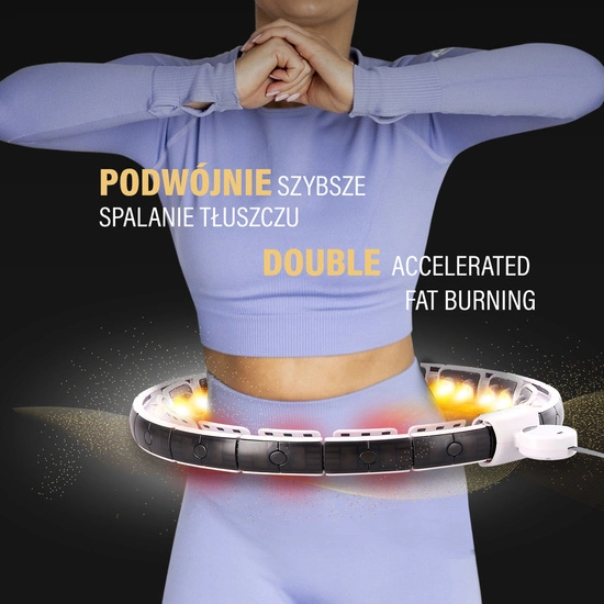 Hula hop magnetyczny z licznikiem i pasem HMS HHM16 biały