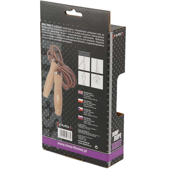 Skakanka skóra HMS SK07 brązowa