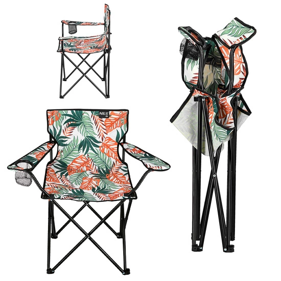 Krzesło turystyczne składane NILS CAMP NC1625 liście