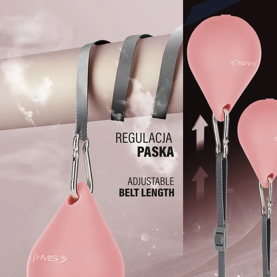 Hula hop z magnesem, obciążnikiem i licznikiem HMS HHM15 różowy