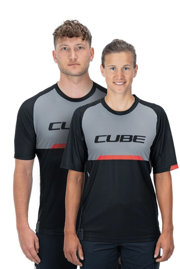 Koszulka rowerowa Cube Edge Black/Grey