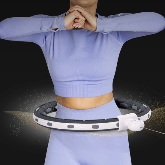 Hula hop z magnesem, obciążnikiem i licznikiem HMS HHM15 czarny