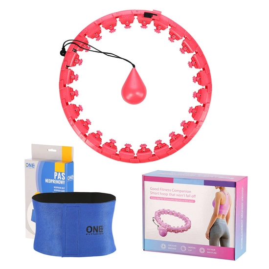 Hula hop z obciążnikiem FH01 czerwony