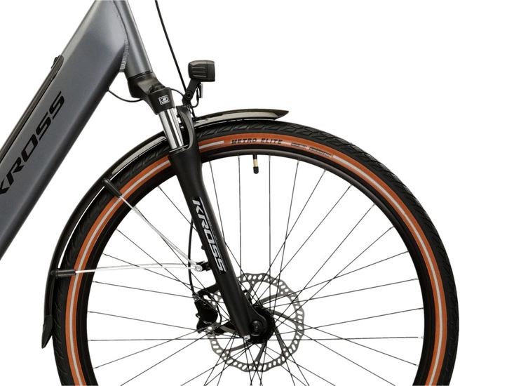 Rower elektryczny trekkingowy Kross Trans Hybrid 1.0 522 Wh 2025 szary